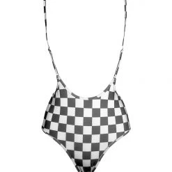 All Pole Wear Hamade Activewear High Waisted Sling Bottoms - Checkered