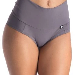 Poledancerka High-Low Brazil Shorts - Grey