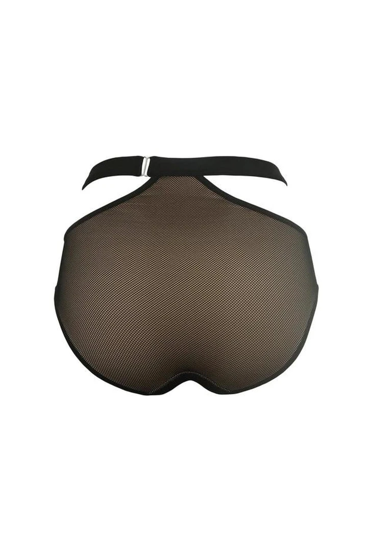 All Pole Wear Hamade Activewear Mesh Strappy High Waisted Bottoms - Black 4 All Pole Wear Hamade Activewear Mesh Strappy High Waisted Bottoms - Black