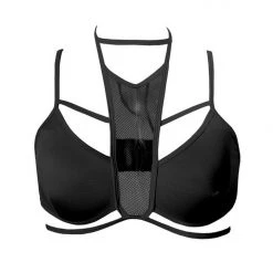 Hamade Activewear Strappy Halter Neck Top - Black