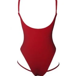 All Pole Wear Hamade Activewear Hollow Front Bodysuit - Red 9 All Pole Wear Hamade Activewear Hollow Front Bodysuit - Red