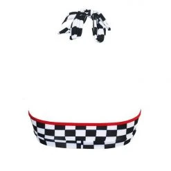 Hamade Activewear Halter Neck Top - Checkered Print All Pole Wear