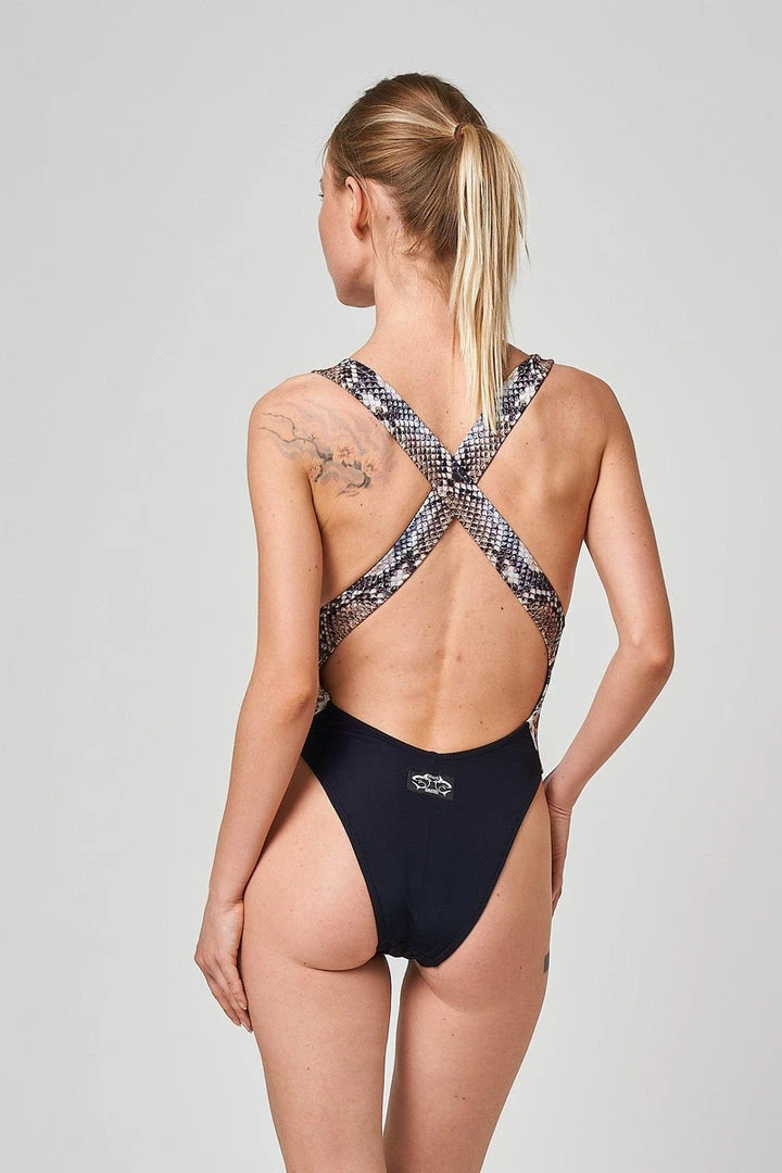 All Pole Wear Shark Polewear Benita Bodysuit - Snake/Black 4 All Pole Wear Shark Polewear Benita Bodysuit - Snake/Black