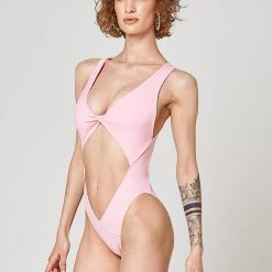 All Pole Wear Shark Polewear Benita Bodysuit - Baby Pink