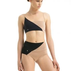 Poledancerka Movement Top - Black/Nude 01