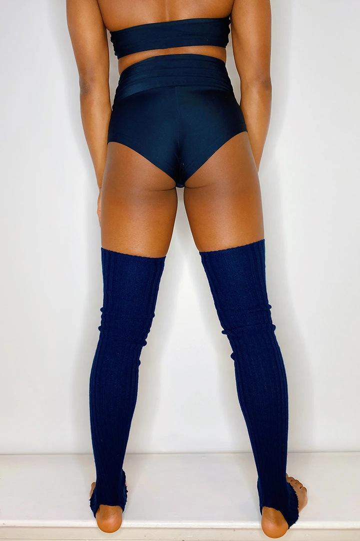 Pole Junkie Thigh High Legwarmers - Navy 1 Pole Junkie Thigh High Legwarmers - Navy