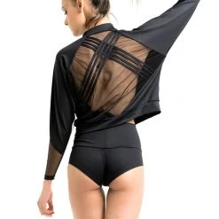 Poledancerka High-Low Brazil Shorts - Black