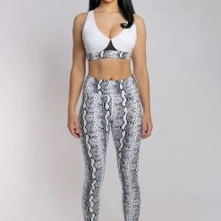 All Pole Wear Creatures Of XIX Gecko Grip Leggings - White Mamba