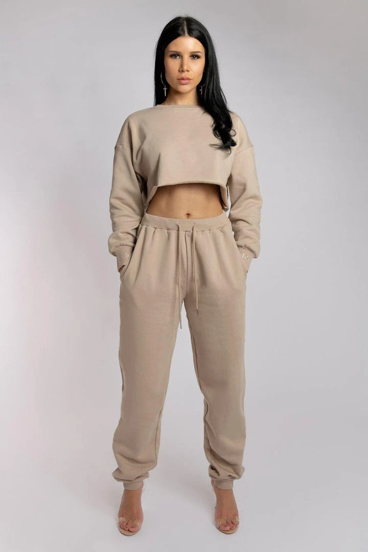 Loungewear Bottoms Creatures Of XIX Oversized Jogger Bottoms - Fawn 1 Loungewear Bottoms Creatures Of XIX Oversized Jogger Bottoms - Fawn