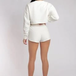 Creatures Of XIX Oversized Cropped Jumper - Ecru