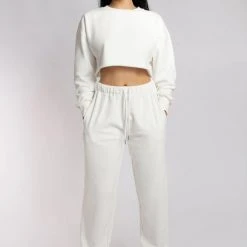 Creatures Of XIX Oversized Cropped Jumper - Ecru