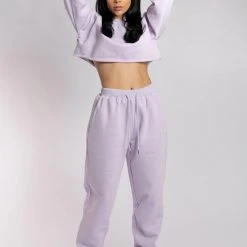 Creatures Of XIX Oversized Jogger Bottoms - Lilac Loungewear Bottoms