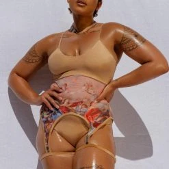 Creatures Of XIX Heavenly Mama Garter Bodysuit - Golden All Pole Wear