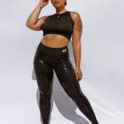 Back In Stock Creatures Of XIX Gecko Grip Leggings - Black