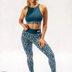 All Pole Wear Creatures Of XIX Gecko Grip Leggings - Twilight Leopard