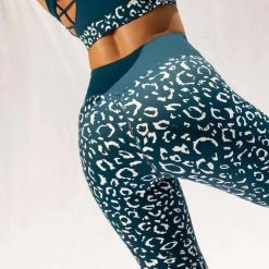 All Pole Wear Creatures Of XIX Gecko Grip Leggings - Twilight Leopard