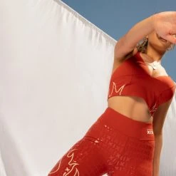 Creatures Of XIX Fya Gecko Grip Leggings - Red All Pole Wear 11 Creatures Of XIX Fya Gecko Grip Leggings - Red All Pole Wear