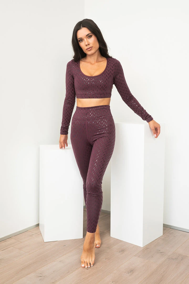All Pole Wear Lunalae Sticky Grip Long Sleeved Top - Recycled Mulberry 4 All Pole Wear Lunalae Sticky Grip Long Sleeved Top - Recycled Mulberry