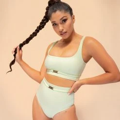 Lunalae Venus High Waist Bottoms - Recycled Light Green All Pole Wear 7 Lunalae Venus High Waist Bottoms - Recycled Light Green All Pole Wear