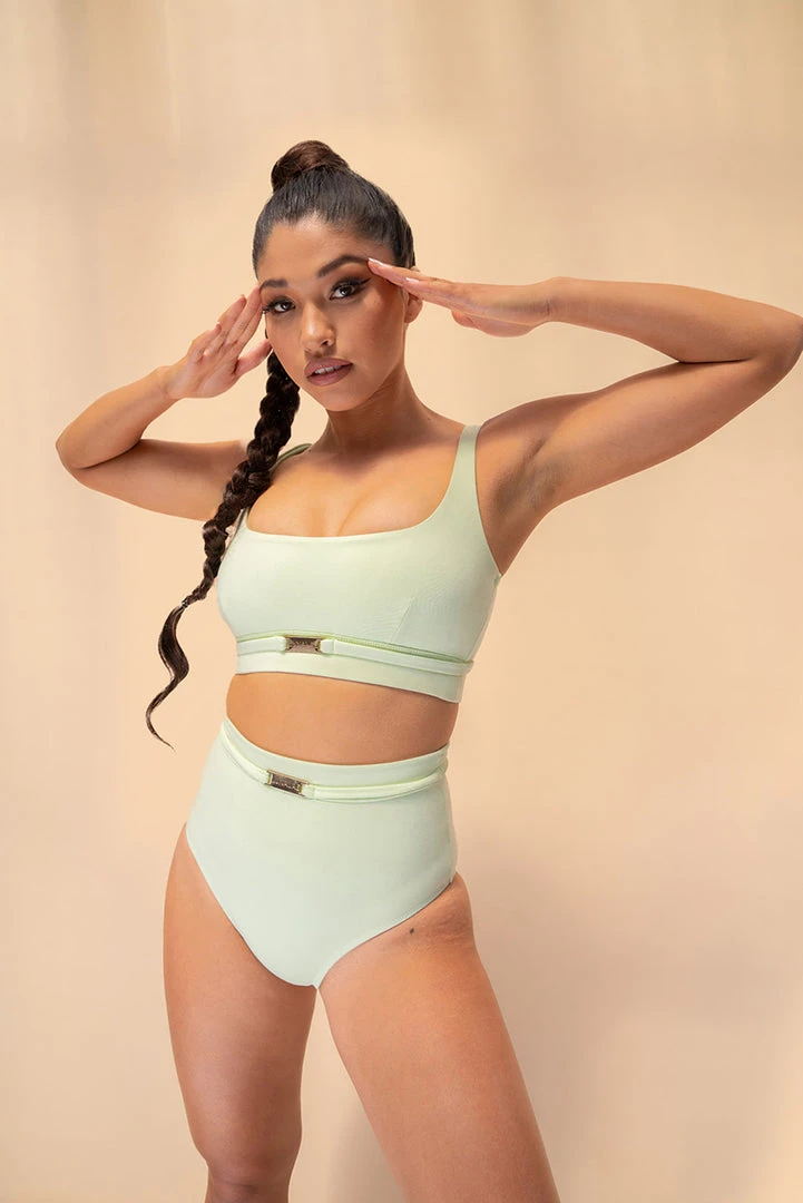 Lunalae Venus High Waist Bottoms - Recycled Light Green All Pole Wear 1 Lunalae Venus High Waist Bottoms - Recycled Light Green All Pole Wear