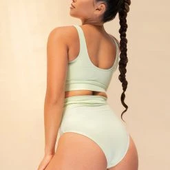 Lunalae Venus High Waist Bottoms - Recycled Light Green All Pole Wear