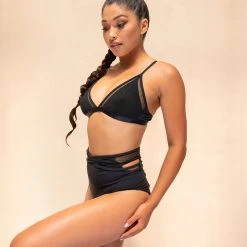 Lunalae Daisy Top - Recycled Black Plus Size Pole Wear