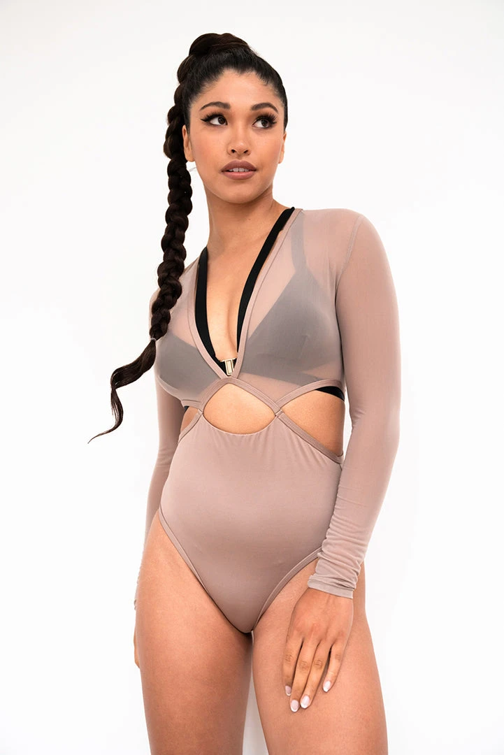 Lunalae Diana Bodysuit - Recycled Mocha 3 Lunalae Diana Bodysuit - Recycled Mocha