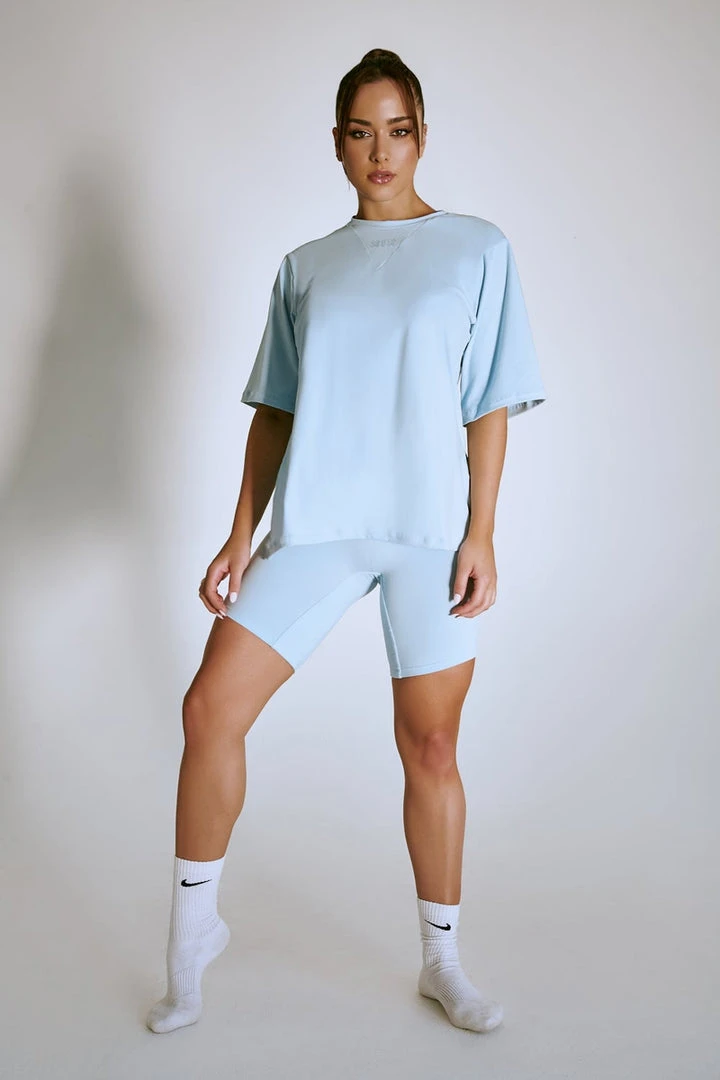 Plus Size Pole Wear Creatures Of XIX LuxLounge Oversized T-Shirt - Baby Blue 6 Plus Size Pole Wear Creatures Of XIX LuxLounge Oversized T-Shirt - Baby Blue
