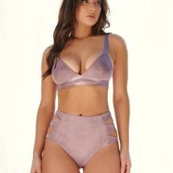 Creatures Of XIX Aphrodite Triangle Top - Lilac Suede All Pole Wear