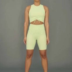 All Pole Wear Creatures Of XIX Move It Ribbed Corset Biker Shorts - Appletini