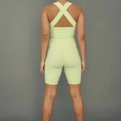 All Pole Wear Creatures Of XIX Move It Ribbed Corset Biker Shorts - Appletini