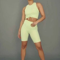 All Pole Wear Creatures Of XIX Move It Ribbed Corset Biker Shorts - Appletini