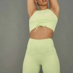 All Pole Wear Creatures Of XIX Move It Ribbed Corset Biker Shorts - Appletini