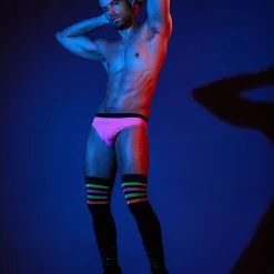 Rolling Alpha Reversible Unisex Briefs - Neon Pink/ Black All Pole Wear 10 Rolling Alpha Reversible Unisex Briefs - Neon Pink/ Black All Pole Wear
