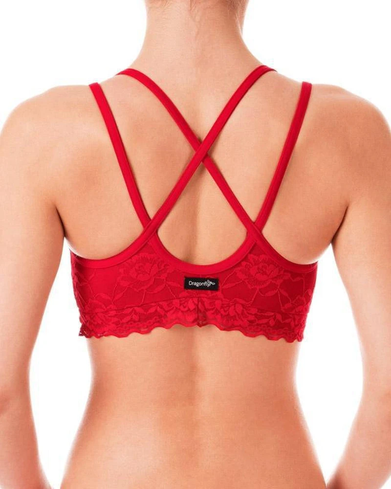 All Pole Wear Dragonfly Nicole Top - Lace Red 2 All Pole Wear Dragonfly Nicole Top - Lace Red