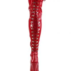 Shoes Pleaser USA Flamingo-3063 8inch Thigh High Pleaser Boots - Patent Red