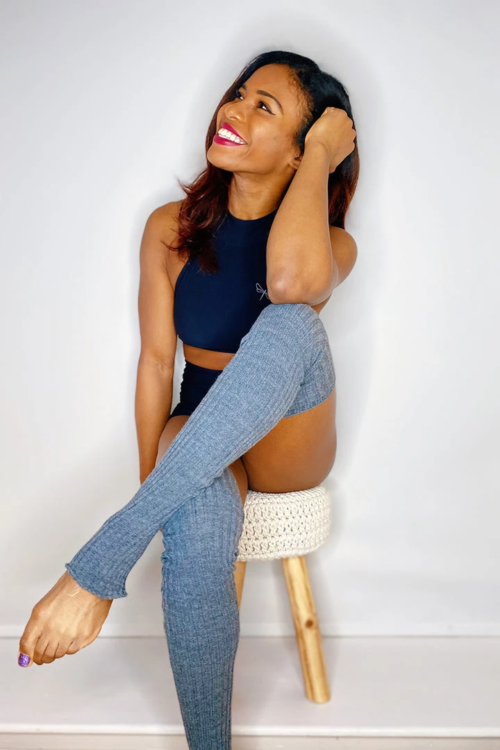 Pole Junkie Thigh High Legwarmers - Grey Accessories 1 Pole Junkie Thigh High Legwarmers - Grey Accessories