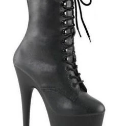 Pleaser USA Adore-1020 7inch Pleaser Boots - Matte Black Back In Stock