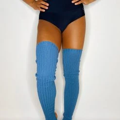 Pole Junkie Thigh High Legwarmers - Denim Blue Accessories