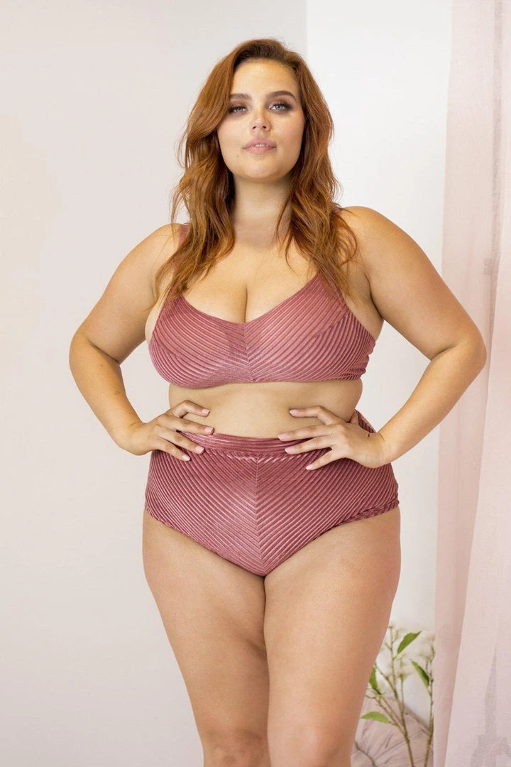 All Pole Wear Lunalae Lana Top - Dusty Rose Velvet 1 All Pole Wear Lunalae Lana Top - Dusty Rose Velvet