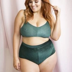 All Pole Wear Lunalae Lana High Waist Shorts - Emerald Velvet