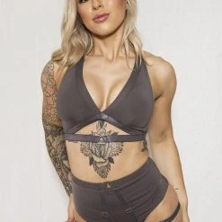 All Pole Wear Tatiana Activewear Tokio Top - Charcoal