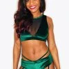 Shimmy & Sparkle Tokyo Shorts - Emerald Green All Pole Wear