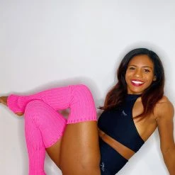 Pole Junkie Thigh High Legwarmers - Neon Pink Accessories