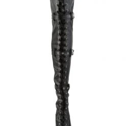 Pleaser USA Adore-3028 7inch Thigh High Pleaser Boots - Matte Black