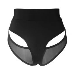 Hamade Activewear Mesh Hollow Back Bottoms - Black 6 Hamade Activewear Mesh Hollow Back Bottoms - Black