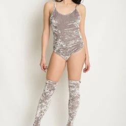 Accessories Paradise Chick Animal Leg Warmers (with Kneepads) - Silver Velvet