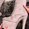 Shoes Hella Heels BabyDoll 7inch Boots - Light Grey