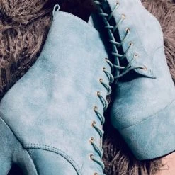 Hella Heels BabyDoll 7inch Boots - Baby Blue Shoes 8 Hella Heels BabyDoll 7inch Boots - Baby Blue Shoes