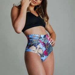Back In Stock Pole Addict High Waisted Shorts - Tropical Flowers